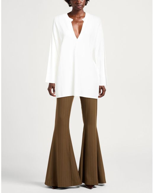 Alpha Studio White Sweaters