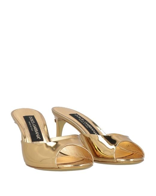 Dolce & Gabbana Metallic Sandals Calfskin
