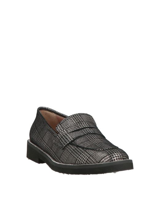 Pollini Gray Loafers Polyester