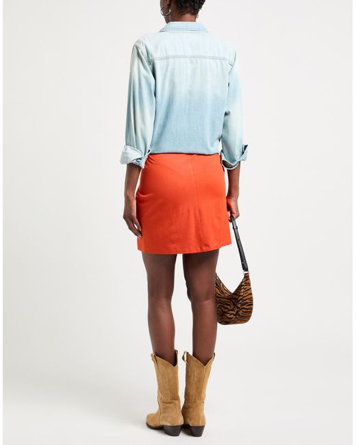 Isabel Marant Red Mini Skirt Viscose, Elastane
