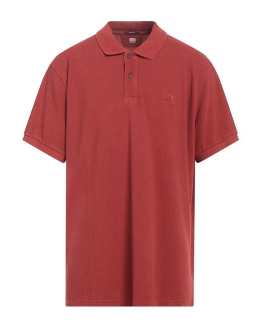 C P Company Red Polo Shirt for men