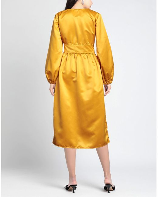 CONNOR & BLAKE Yellow Midi Dress Viscose