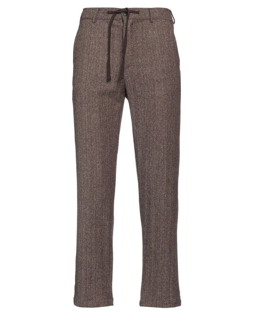 Mc2 Saint Barth Gray Pants Wool, Polyester, Cotton, Elastane for men