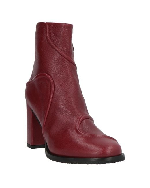 Roberto Del Carlo Purple Ankle Boots Leather