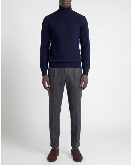 Tagliatore Blue Turtleneck Virgin Wool for men