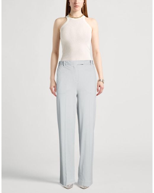 Circolo 1901 White Pants Cotton, Elastane