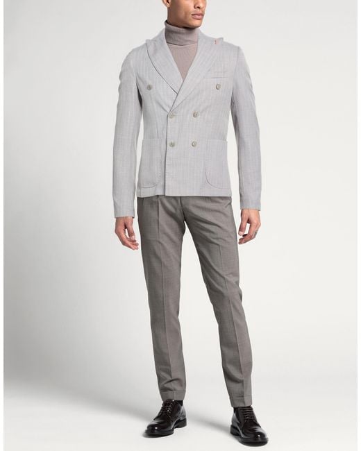 OVER/D Gray Blazers for men