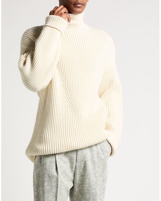 Jil Sander White Turtleneck Wool for men