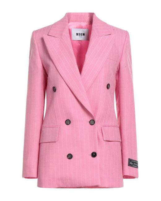 MSGM Pink Blazer Wool