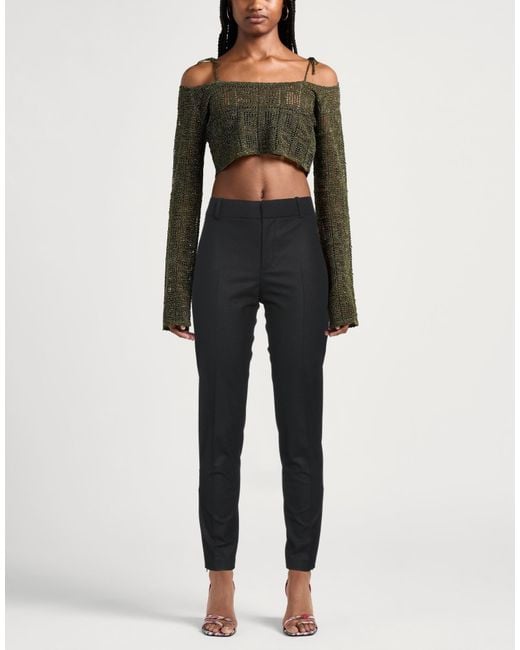Nili Lotan Black Pants Wool, Elastane