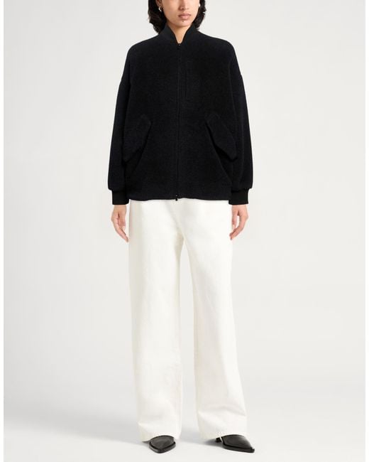 Hevò Black Jacket Virgin Wool, Alpaca Wool, Polyamide