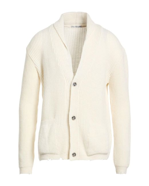 Daniele Alessandrini Natural Cardigan Wool, Acrylic for men