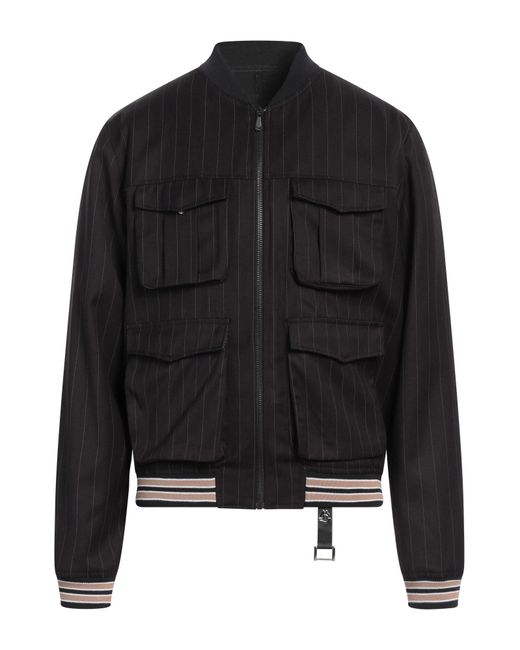 Gaelle Paris Black Jacket Polyester, Viscose, Elastane for men