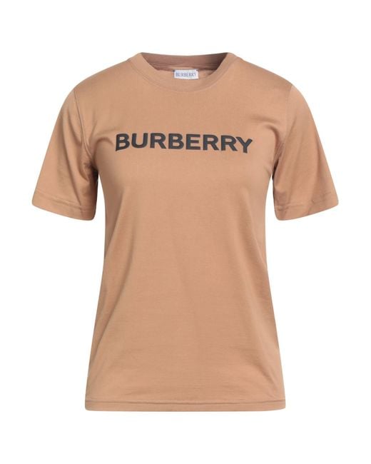 Burberry Natural Camel T-Shirt Cotton, Elastane