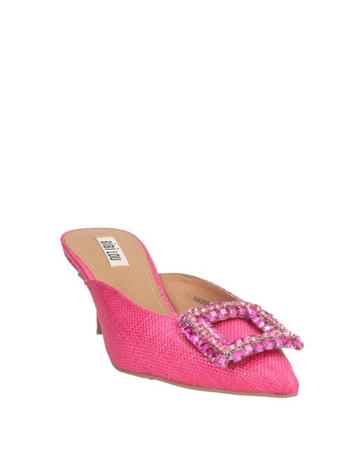 Bibi Lou Pink Mules & Clogs