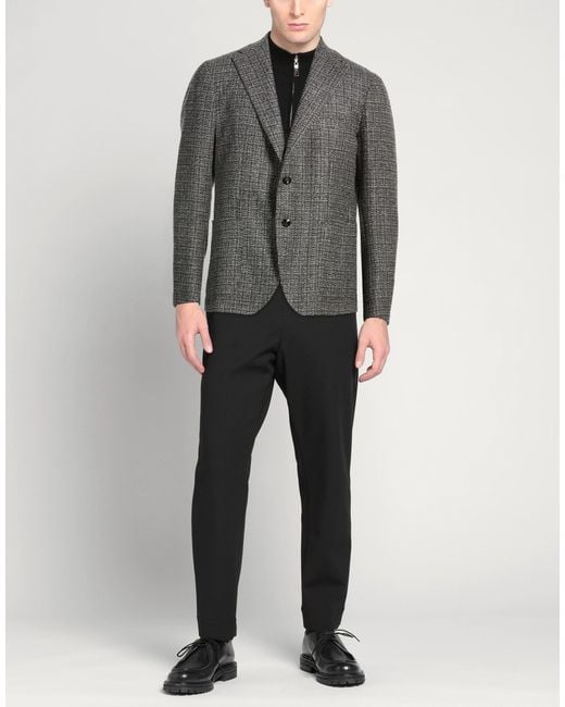Tagliatore Gray Blazer Virgin Wool, Polyester for men