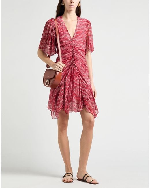 Isabel Marant Red Mini Dress Viscose