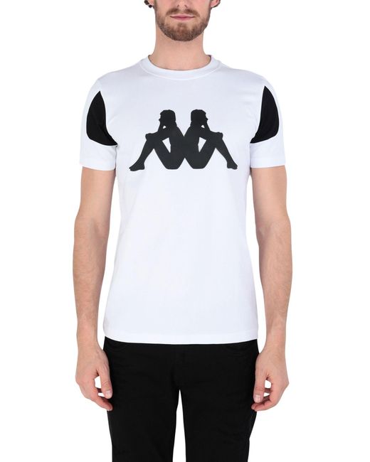 Kappa White Kontroll Tee T-Shirt Cotton for men