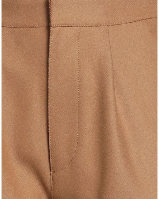 DSquared² Brown Camel Pants Cotton, Virgin Wool, Polyamide, Elastane
