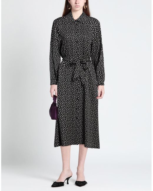 Sun 68 Black Midi-Kleid