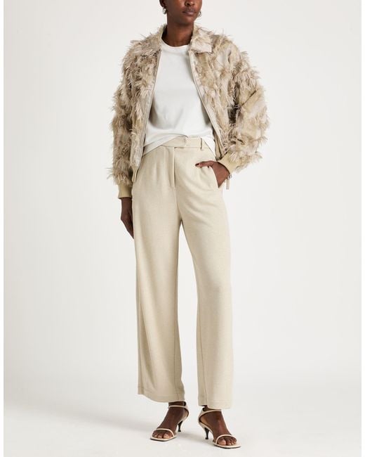 Brunello Cucinelli White Pants Viscose, Cotton, Polyester