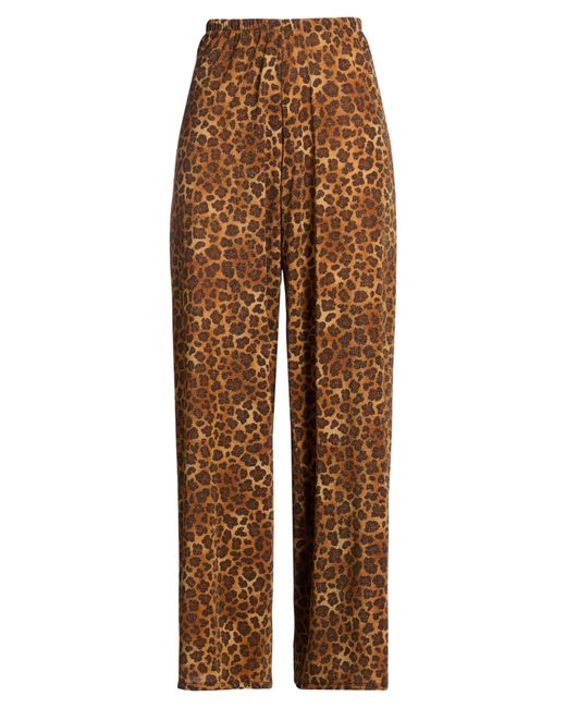 Mc2 Saint Barth Brown Pants Viscose, Polyester, Polyamide, Elastane