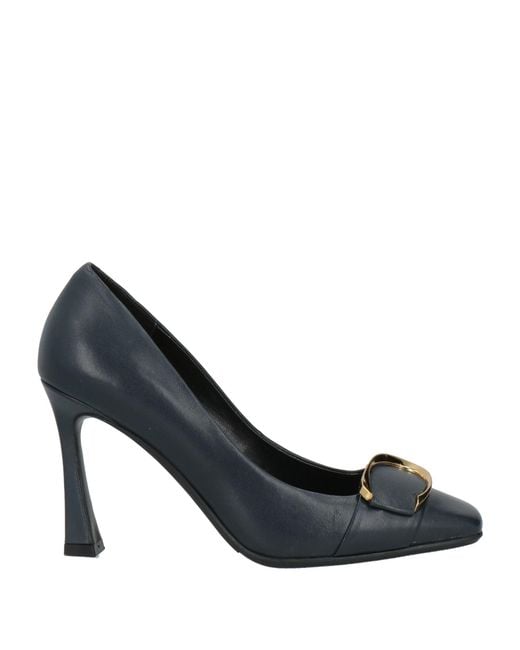 Luciano Barachini Blue Midnight Pumps Leather