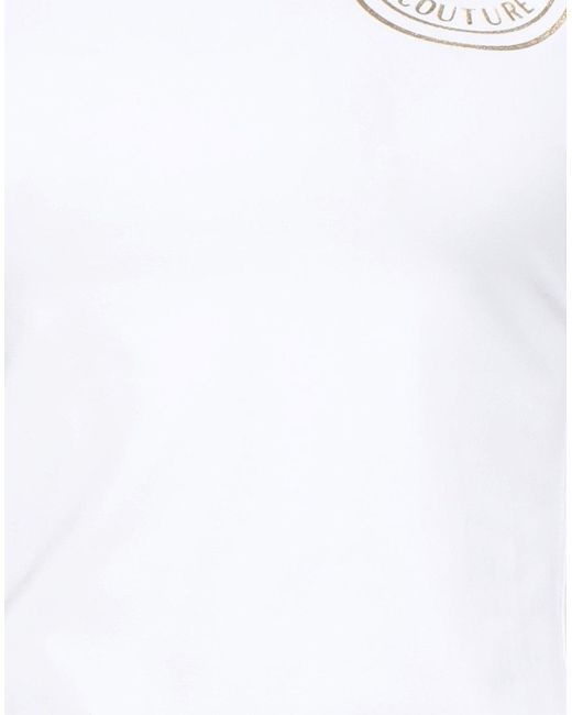 Versace Jeans Couture White T-Shirt Cotton, Elastane
