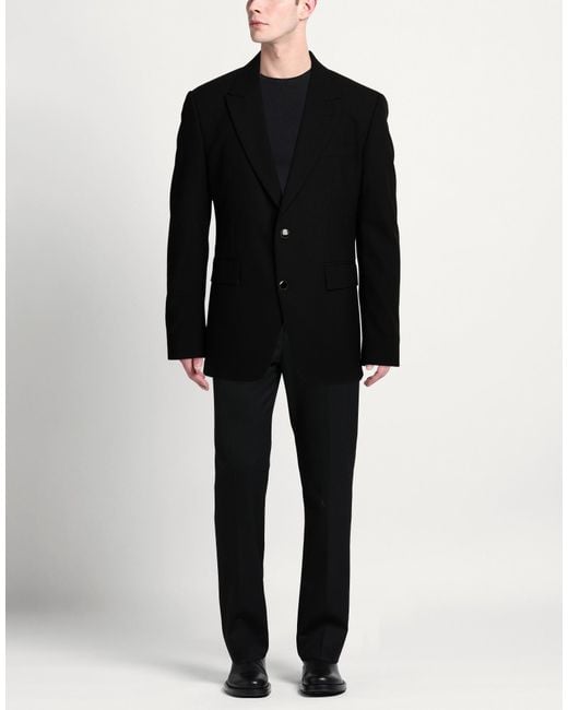 Reveres 1949 Black Blazer Polyester, Wool, Elastane for men