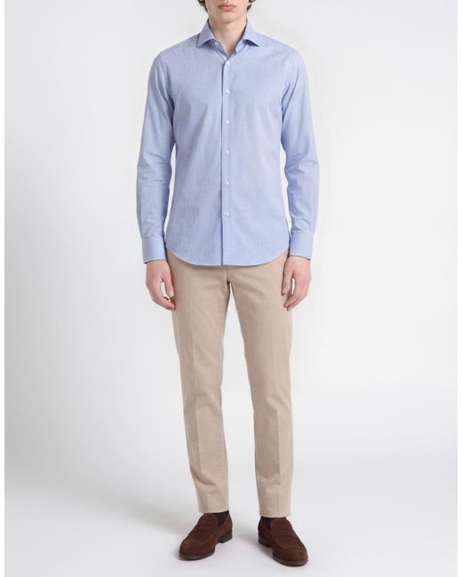 Canali Blue Shirt Cotton for men