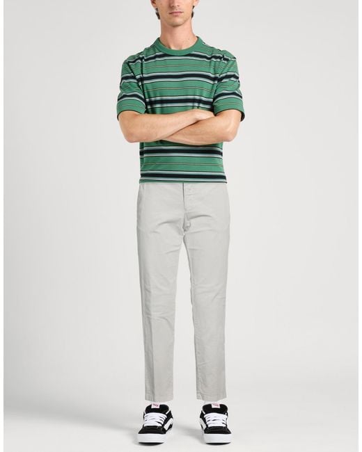 Berwich Gray Light Pants Cotton, Elastane for men