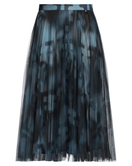 Elisabetta Franchi Blue Midi Skirt