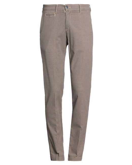 C+ Plus Gray Pants Cotton, Polyester, Elastane for men