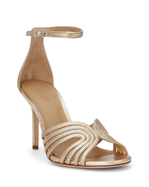 Sandales Ralph Lauren en coloris Metallic