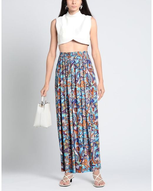 CONNOR & BLAKE Blue Azure Maxi Skirt Viscose