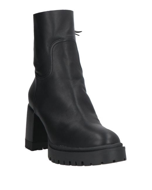 Casadei Black Ankle Boots Leather