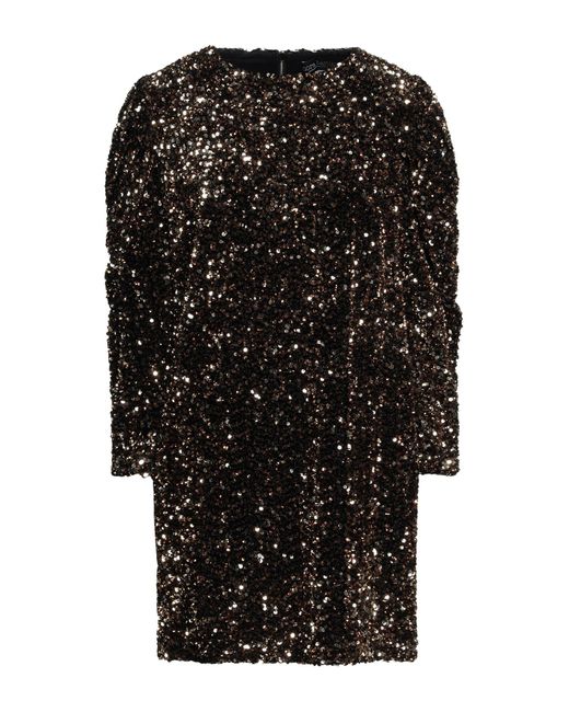 Nora Barth Black Bronze Mini Dress Polyester