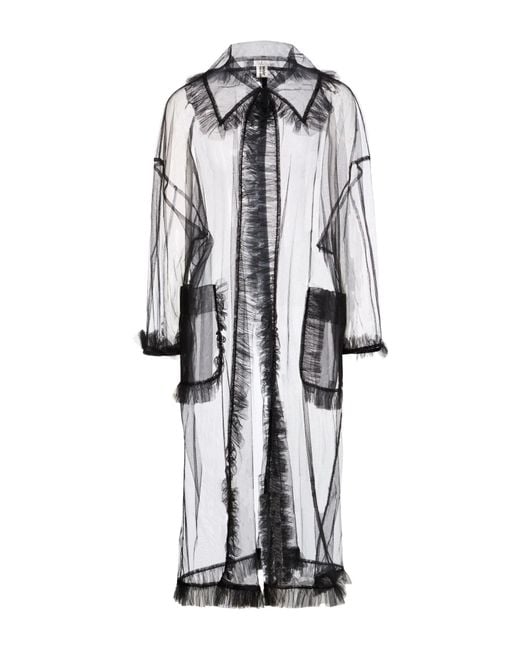 Noir Kei Ninomiya White Overcoat & Trench Coat Nylon