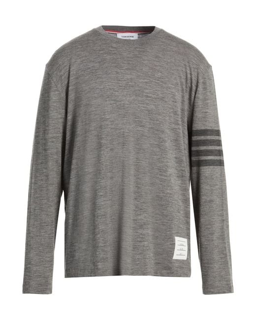 Thom Browne Gray T-Shirt Wool, Elastane for men