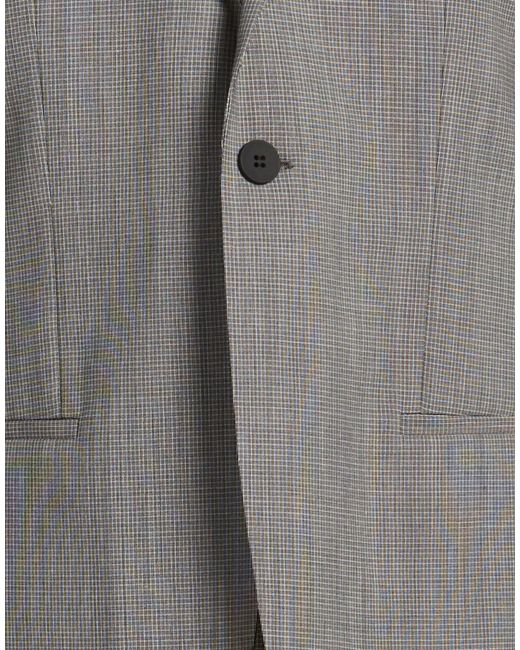 Calvin Klein Gray Blazer Wool, Polyester, Elastane for men