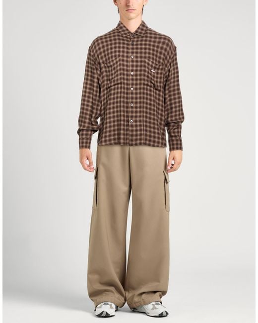 Obey Brown Shirt Cotton for men
