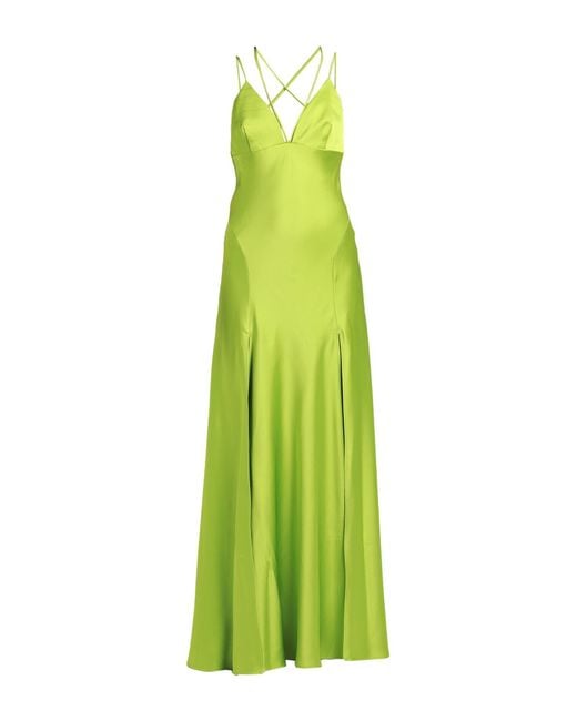 Pinko Green Maxi Dress Polyester