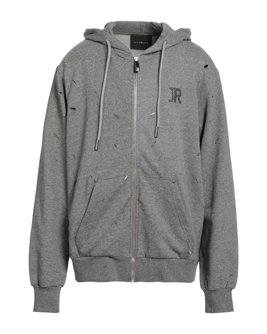John Richmond Gray Sweatshirt Cotton, Polyester for men