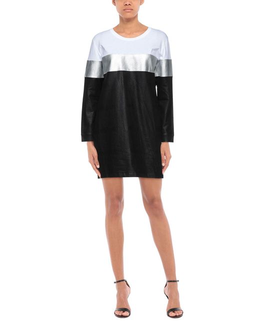 Jijil Black Mini Dress Cotton, Elastane, Polyester, Polyurethane