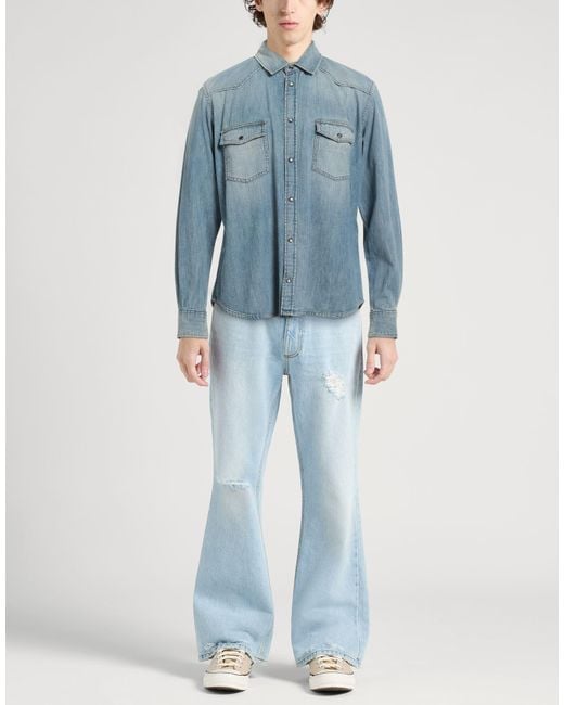PT Torino Blue Denim Shirt for men
