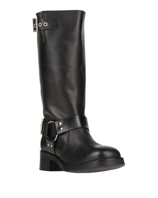 Steve Madden Black Boot Leather