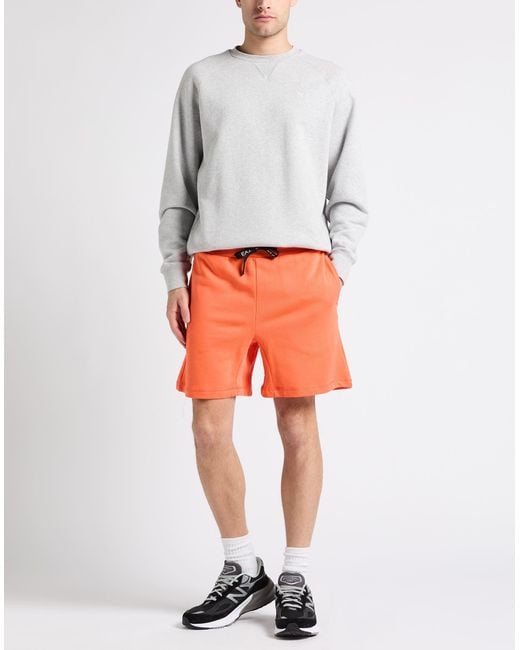 EA7 Orange Shorts & Bermuda Shorts Cotton, Elastane for men