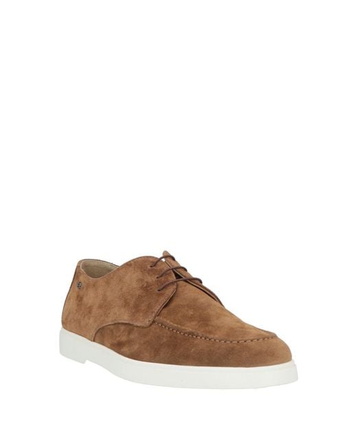 Baldinini Brown Light Lace-Up Shoes Leather for men