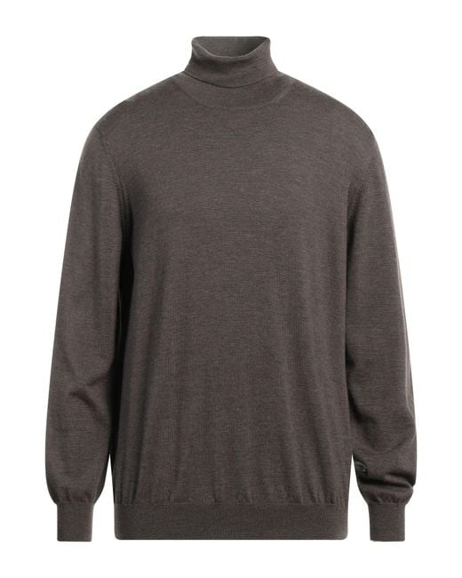 Barba Napoli Gray Turtleneck Virgin Wool for men