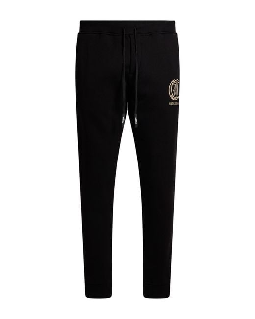 Just Cavalli Black Pants Cotton, Elastane for men